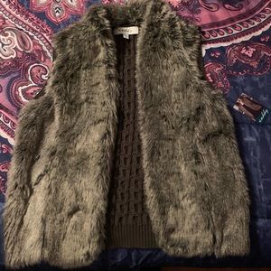 Grey Fur Vest